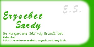 erzsebet sardy business card